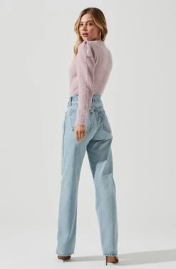Caroline Fuzzy Knit Sweater -Astr The Label Shop ACT16247B PINKLILAC 5