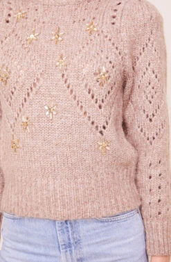 Emma Puff Sleeve Sweater -Astr The Label Shop ACT16279 LATTE 3