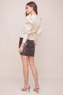 Elina Puff Sleeve Sweater 14 Elina Puff Sleeve Sweater -Astr The Label Shop ACT16298 CREAM 4