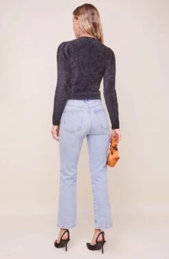 Belle Fuzzy Knit Sweater -Astr The Label Shop ACT16300 BLACK 3