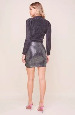 Belle Fuzzy Knit Sweater -Astr The Label Shop ACT16300 BLACK 4