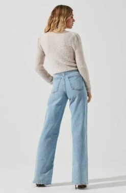 Belle Fuzzy Knit Sweater -Astr The Label Shop ACT16300 CHALK 5
