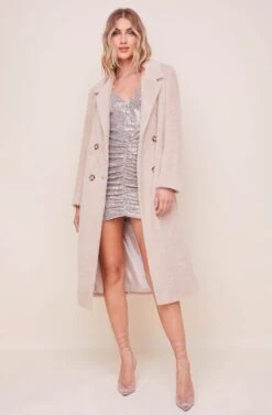 Daria Midi Coat -Astr The Label Shop ACT16311 SAND 1