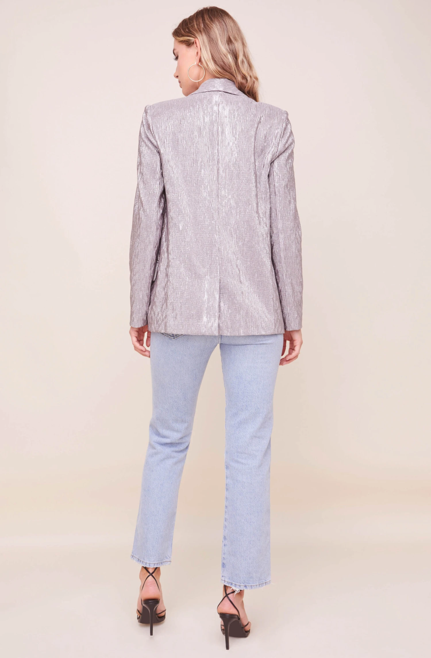 Ayla Metallic Plisse Blazer 6 Ayla Metallic Plisse Blazer - Image 4