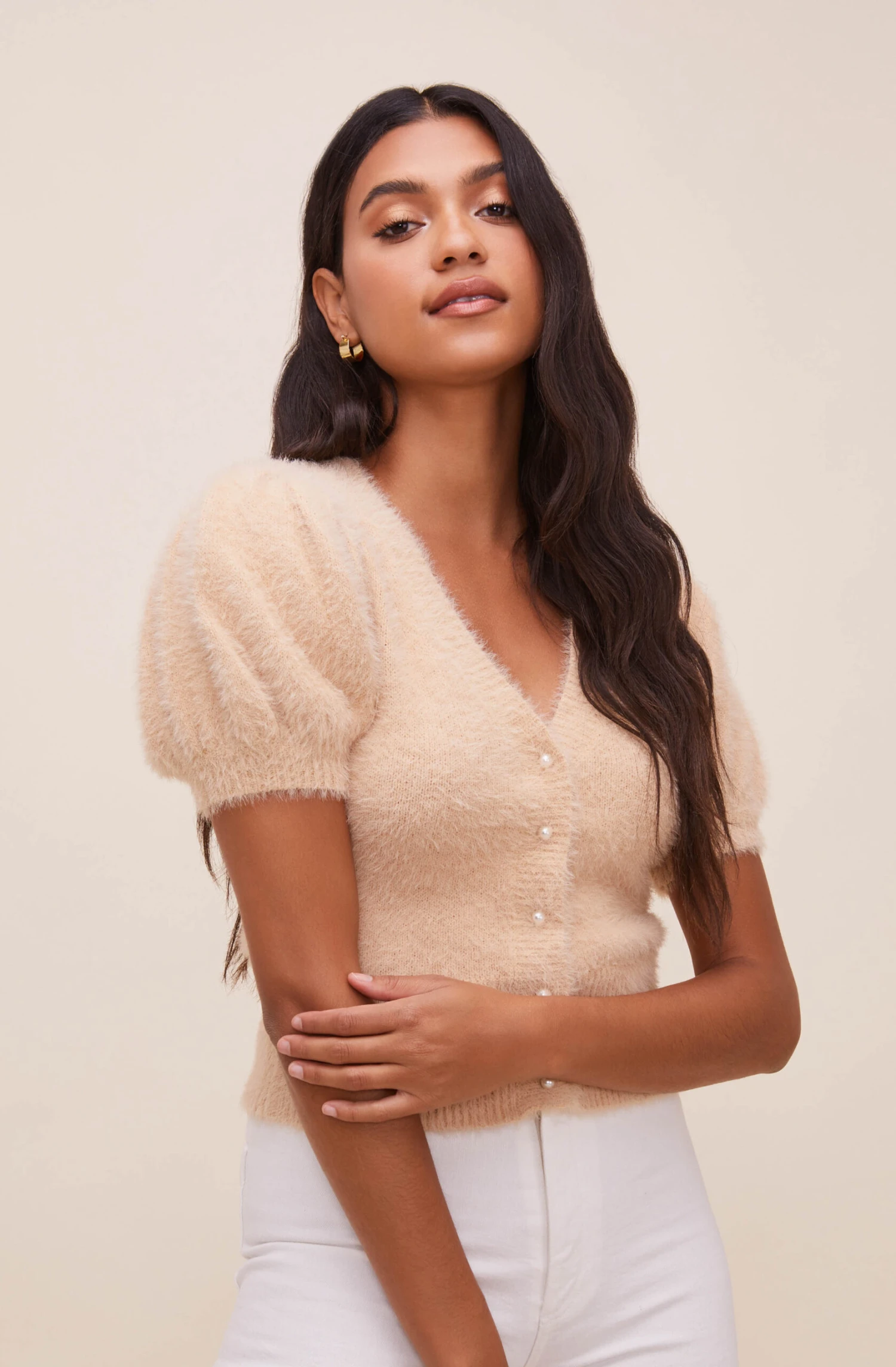 Alba Puff Sleeve Cardigan 4 Alba Puff Sleeve Cardigan - Image 2