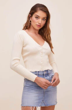 Dita Pearl Button Cardigan