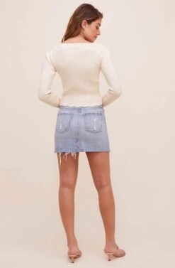 Dita Pearl Button Cardigan -Astr The Label Shop ACT16538 CREAM 6