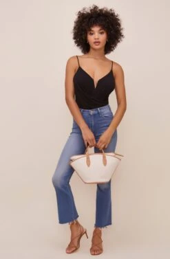 Anissa Plunge Bodysuit -Astr The Label Shop ACT16597 BLACK 1