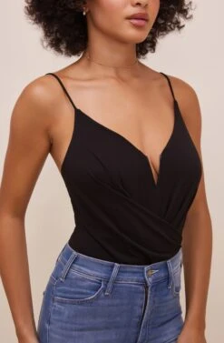 Anissa Plunge Bodysuit -Astr The Label Shop ACT16597 BLACK 6