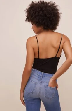 Anissa Plunge Bodysuit -Astr The Label Shop ACT16597 BLACK 8
