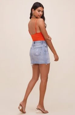 Anissa Plunge Bodysuit -Astr The Label Shop ACT16597 HOTORANGE 5