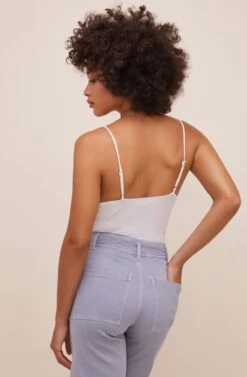 Anissa Plunge Bodysuit -Astr The Label Shop ACT16597 WHITE 7
