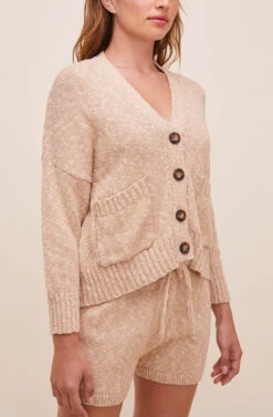 Cozy Up Button Down Cardigan -Astr The Label Shop ACT16602 CAFEAULAIT 5