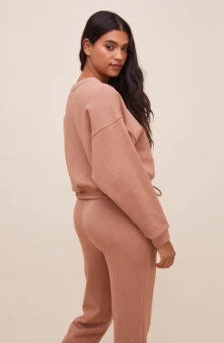 Haven Drawstring Sweatshirt -Astr The Label Shop ACT16603 WASHEDCLAY 10