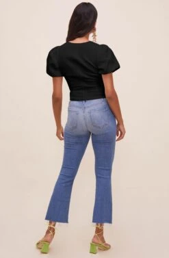 Tanya Square Neck Top -Astr The Label Shop ACT16613 BLACK 5