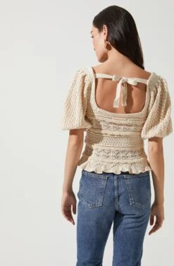 Hera Crochet Sweater 13 Hera Crochet Sweater -Astr The Label Shop ACT16634 NATURAL 4