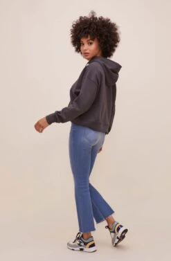 Swift Shoulder Cutout Hoodie -Astr The Label Shop ACT16638 SLATEGREY 6