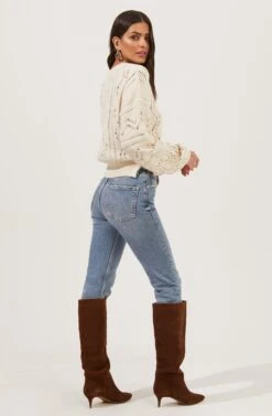 Soulmate Pointelle Knit Sweater -Astr The Label Shop ACT16669 CREAM 5