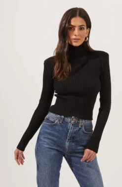 Marli Ribbed Turtleneck Sweater