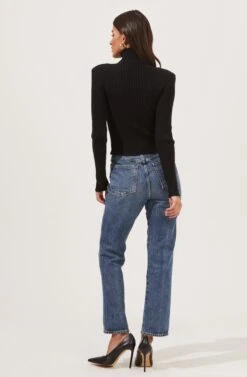 Marli Ribbed Turtleneck Sweater -Astr The Label Shop ACT16808 BLACK 5