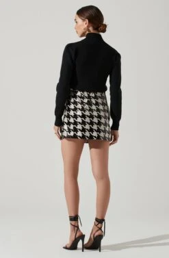 Hilary Shoulder Cutout Ribbed Knit Sweater -Astr The Label Shop ACT16913 BLACK 4 84ff9542 e596 4d87 abe8 aed66f3cfb15