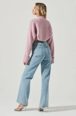 Yara Cami And Shrug Sweater Set -Astr The Label Shop ACT16924B PINK 4