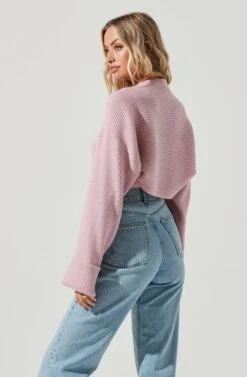 Yara Cami And Shrug Sweater Set -Astr The Label Shop ACT16924B PINK 5