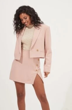 Woodbury Cropped Blazer -Astr The Label Shop ACT16986 BLUSH 2
