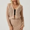 Halsey Crochet Button Front Cardigan -Astr The Label Shop ACT17010 NATURAL 2