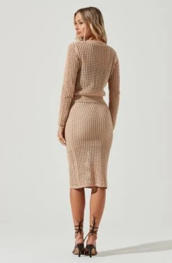 Halsey Crochet Button Front Cardigan 12 Halsey Crochet Button Front Cardigan -Astr The Label Shop ACT17010 NATURAL 4