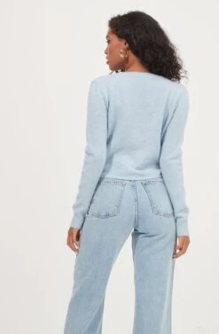 Chatsworth Wrap Front Sweater -Astr The Label Shop ACT17011 BLUE 5