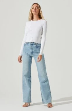 Palomar Asymmetrical Cutout Shoulder Sweater -Astr The Label Shop ACT17079 WHITE 1