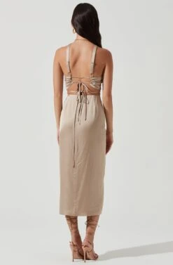 Robin Tie Waist Cutout Midi Skirt -Astr The Label Shop ACT17181 KHAKI 1939 de5f61c3 2a6e 4b60 b270 f88dfd19d30a