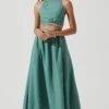 Divine Tie Waist Maxi Skirt -Astr The Label Shop ACT17191 DARKSAGE 1184