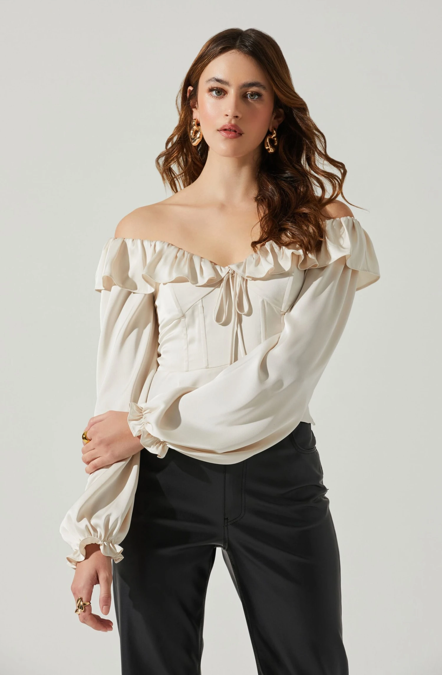 Malia Off Shoulder Satin Top 6 Malia Off Shoulder Satin Top - Image 4
