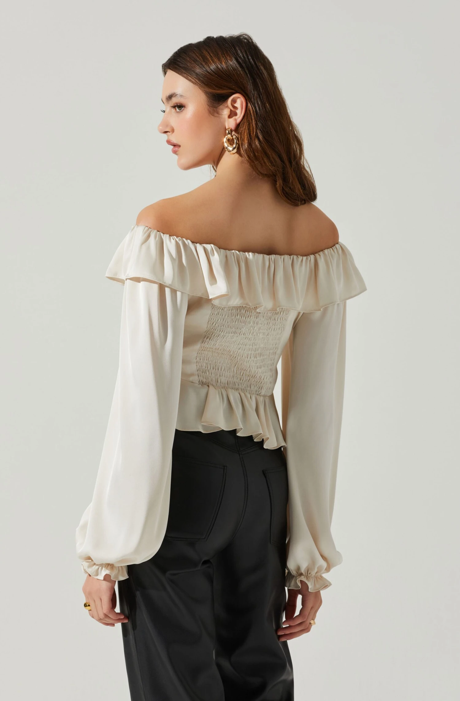 Malia Off Shoulder Satin Top 8 Malia Off Shoulder Satin Top - Image 6
