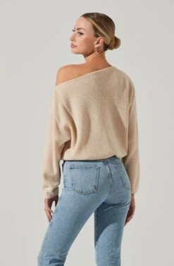 Brooklyn Off Shoulder Sweater 19 Brooklyn Off Shoulder Sweater -Astr The Label Shop ACT17273 CREAM 12501