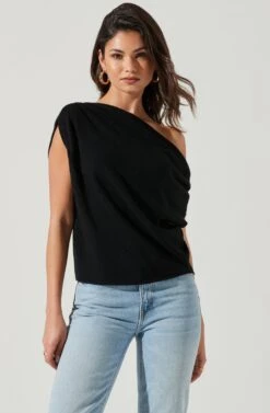 Devin Sleeveless One Shoulder Sweater -Astr The Label Shop ACT17285 BLACK 0455 95a526db 863a 42a5 8a0e d8c2d5ed548c