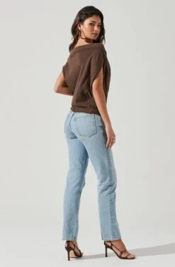 Devin Sleeveless One Shoulder Sweater -Astr The Label Shop ACT17285 BROWN 0076 7cd8aaaa aa9e 4066 b8d9 48921ce778d0