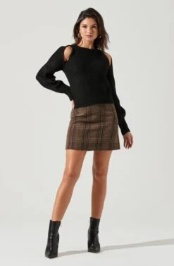 Adira Shoulder Cutout Sweater 15 Adira Shoulder Cutout Sweater -Astr The Label Shop ACT17301 BLACK 1531