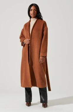 Berkley Tie Waist Coat -Astr The Label Shop ACT17309 CAMEL 0800