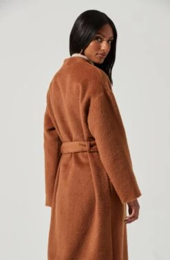 Berkley Tie Waist Coat -Astr The Label Shop ACT17309 CAMEL 0829