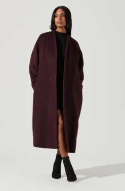 Berkley Tie Waist Coat -Astr The Label Shop ACT17309 WINE 1530