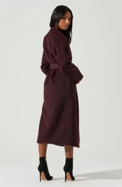 Berkley Tie Waist Coat -Astr The Label Shop ACT17309 WINE 1550