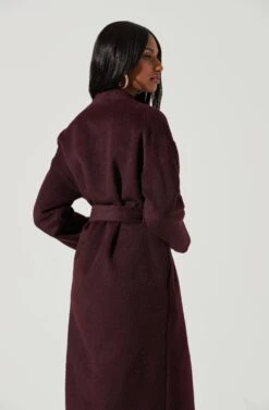 Berkley Tie Waist Coat -Astr The Label Shop ACT17309 WINE 1553