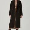 Morana Double Breasted Duster Coat -Astr The Label Shop ACT17315B DARKBROWN 1