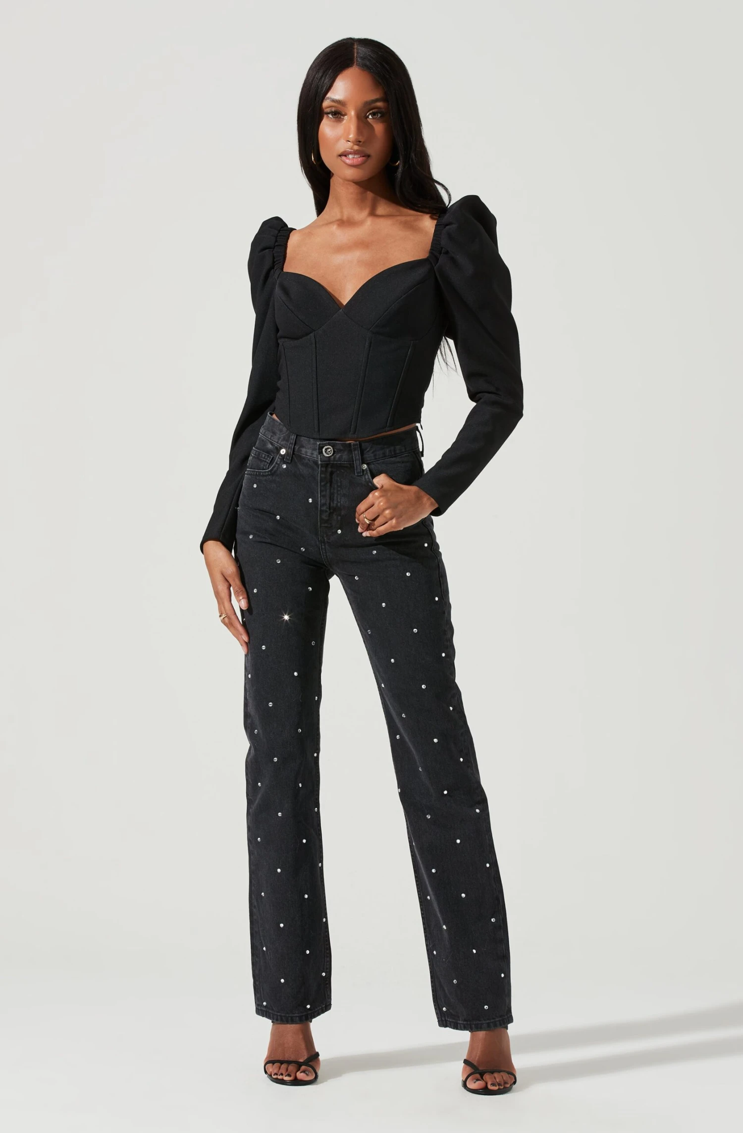 Betty Puff Sleeve Sweetheart Neck Top 4 Betty Puff Sleeve Sweetheart Neck Top - Image 2