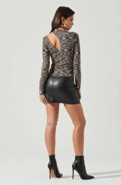 Veruca Faux Leather Mini Skirt 18 Veruca Faux Leather Mini Skirt -Astr The Label Shop ACT17327 BROWNMULTI 1396 4f2cc9cf e547 402e 85ed 7d67205a33cd