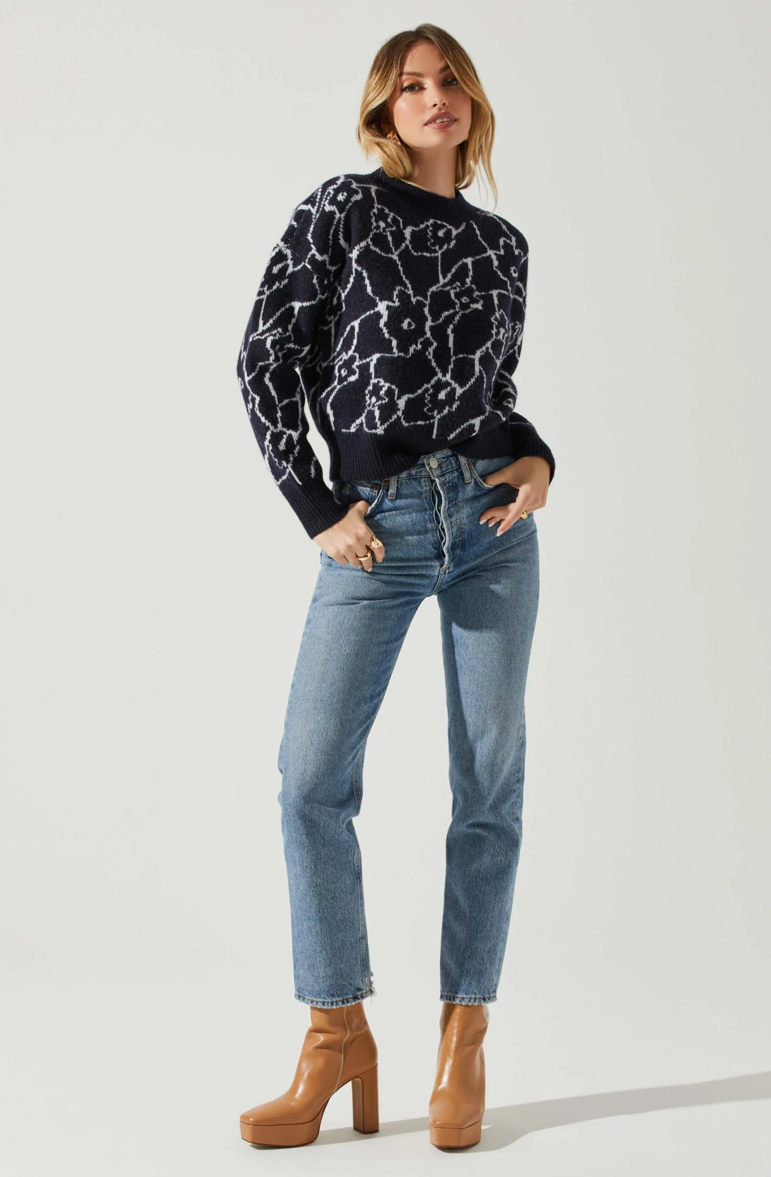 Saira Abstract Floral Sweater 6 Saira Abstract Floral Sweater - Image 4