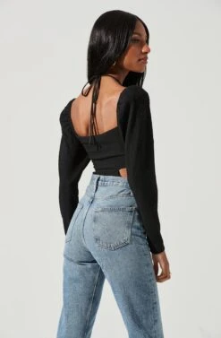 Dionne Cutout Halter Bodysuit -Astr The Label Shop ACT17340 BLACK 1057